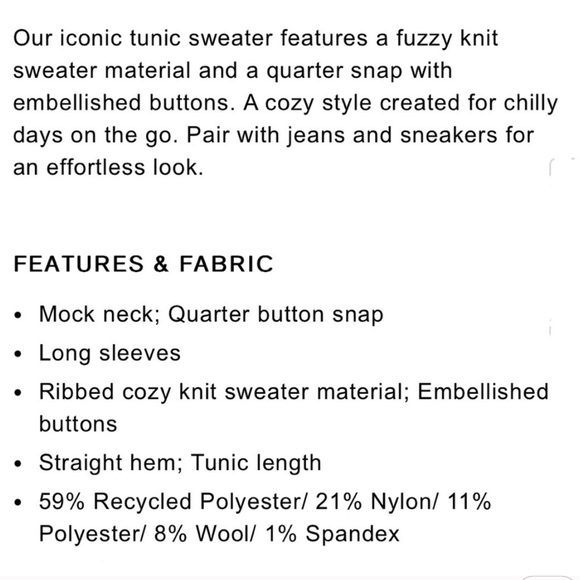 NWT $108 Express Oversized Wool Blend Embellished Snap Tunic Sweater Fuchsia XS - Picture 10 of 10